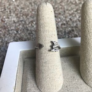 Stella & Dot gilded arrow ring in silver